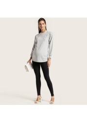 Love Mum Embellished Detail Maternity Sweatshirt with Long Sleeves