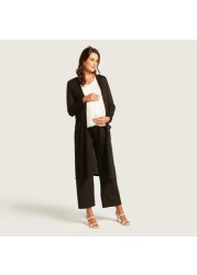 Love Mum Solid Maternity Pants with Elasticated Waistband