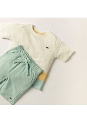 Eligo Colourblock Crew Neck T-shirt and Shorts Set