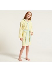 Juniors Long Sleeves Bathrobe with Tie-Up Belt and Hood