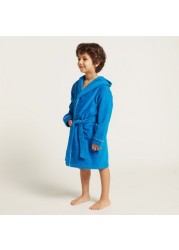 Juniors Long Sleeves Bathrobe with Tie-Up Belt and Hood