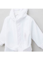 Giggles Textured Bath Robe with Long Sleeves and Tie Ups