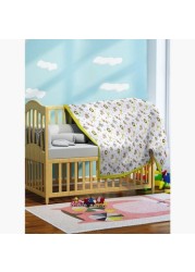 My Milestones 2-Layered Blanket Muslin Baby - Zoo Lemon Yellow