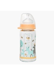 Nip Printed Wide Neck Feeding Bottle with Cap - 240 ml