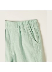 Giggles Solid Shorts with Elasticated Waistband and Pockets