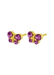 Caflon Fashion Sense Gold Plated Butterfly Fuschia Earring| 1Pc