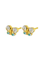 Caflon Fashion Sense Gold Plated Butterfly Rock Crystal Earring| 1Pc