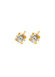 Caflon Fashion Sense Gold Plated White Cubic Zirconia Earring| 4Mm