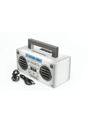 GPO Retro - Bronx Boombox Bluetooth Portable Speaker - Silver