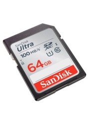 SanDisk - Ultra SDXC Memory Card 64GB Black/Grey