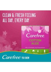 Carefree Daily Sanitary Pads Regular Size With Aloe , Pack Of 56