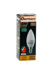 Oshtraco Dimmable LED Bulb (3 W, E27, Warm White)