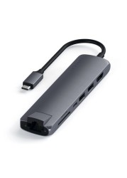 Satechi - Type-C Slim Multiport with Ethernet Adapter - Space Gray