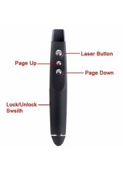 Portable comfortable handheld PP 100 is a standard presenter with a high intensity red laser light.