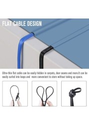 Cat 6 Ethernet Cable 3M (6 Pack) Flat Internet Network Cables - Cat6 Ethernet Patch Cable Short - Black Computer LAN Cable with Snagless RJ45 Connectors