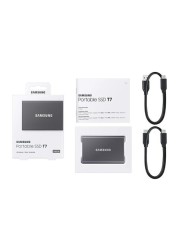 Samsung T7 Portable SSD USB 3.2, Gen 2 / Gray 500 GB - MU-PC500T/WW