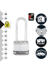 Master Lock Laminated Steel Heavy Duty Padlock W/Keys (11.2 x 4.5 x 2.7 cm)