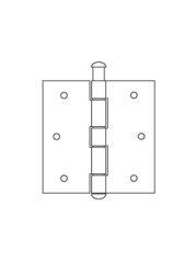 مفصلة فولاذية سوكي (7.5 × 7.5 سم)