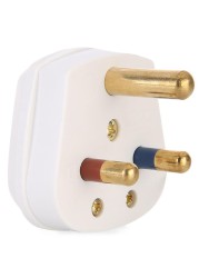 Oshtraco 3-Pin Plug Top (15 A, White)