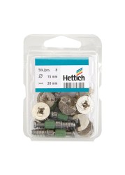 Hettich Connecting Fitting Screws (15 x 20 mm, Pack of 8)