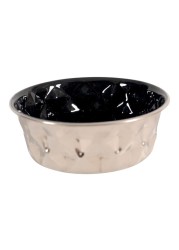 Zolux Stainless Steel Non-Slip Dog Bowl (Black, 550 ml)