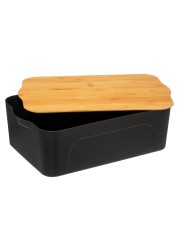 5five Plastic Storage Box W/Bamboo Lid (13.5 L)