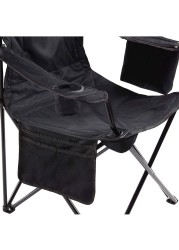 كرسي تخييم رباعي فولاذي قابل للطي مع مبرد كولمان
