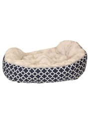 Les Filous Blue Oval Basket Pet Bed (Large, 81 x 60 x 22 cm)