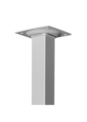 Hettich Furniture Leg (2.5 x 2.5 x 80 cm, Silver)