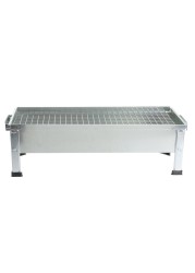 Galva Stainless Steel Portable Rectangular BBQ Grill (62 cm)