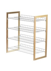 Honey-Can-Do 4-Tier Wood & Metal Storage Shelf