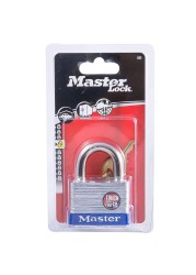 Master Lock Wide Laminated Steel Pin Tumbler Padlock (51 mm, Silver)