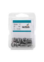 Hettich Steel Screw-In Socket (8 Pieces)