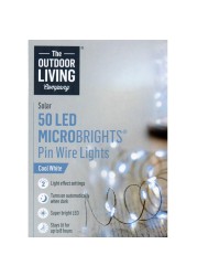 The Outdoor Living Company Solar 50 LED Microbrights Pin Wire Lights (Cool White)