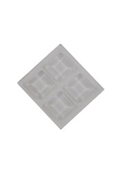 Hettich Square Stop Buffer (12 x 12 x 3 mm, Pack of 12)