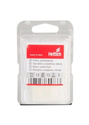 Hettich Round Stop Buffers (13 x 3 mm, Transparent, Pack of 12)