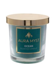 Aura Myst Glass Jar Candle W/Lid (128 g, Ocean)