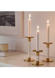 GLITTRIG Candlestick, set of 3