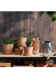 MUSKOTBLOMMA Plant pot with saucer