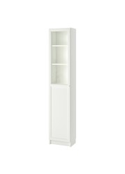 BILLY / OXBERG Bookcase with panel/glass door