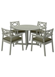 BONDHOLMEN Table+4 chairs w armrests, outdoor