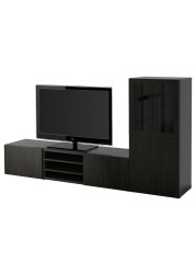 BESTÅ TV storage combination/glass doors