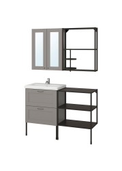 ENHET / TVÄLLEN Bathroom furniture, set of 15