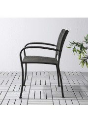 LÄCKÖ Chair with armrests, outdoor