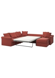 GRÖNLID Crnr sofa-bed, 5-seat w chaise lng