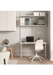 BOAXEL / LAGKAPTEN Shelving unit with table top