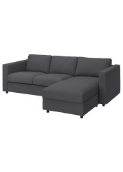 VIMLE Cover 3-seat sofa w chaise longue