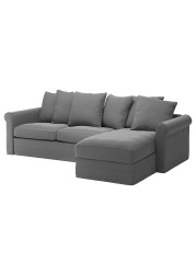 GRÖNLID Cover 3-seat sofa-bed w chaise lng