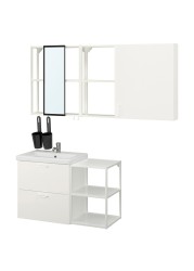 ENHET / TVÄLLEN Bathroom furniture, set of 18