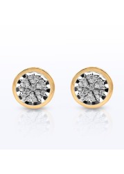 18k NAPOLI DIAMOND EARRING 0.1 CTS-Yellow Gold